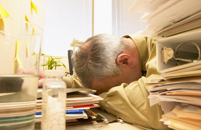 Overworked Office Person