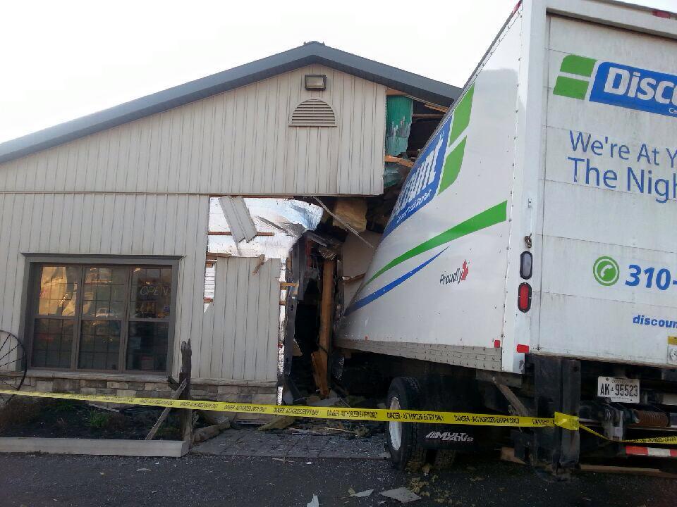 Truck Crushes into Veterinary Hospital