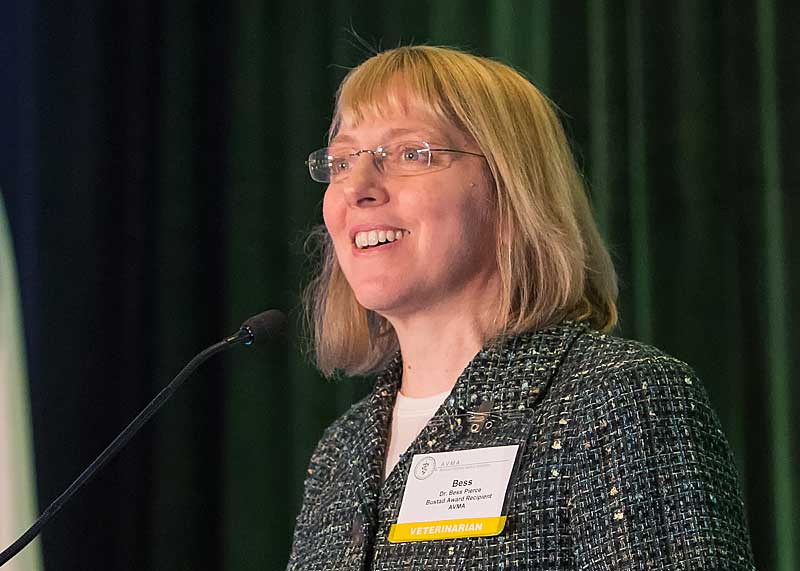 College Vet Bess Pierce Receives Bustad Award