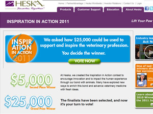 Finalists Named In Heska Inspiration In Action Contest