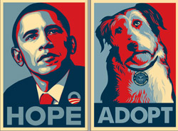 Artist Models New 'Adopt' Poster After Obama 'Hope' Image