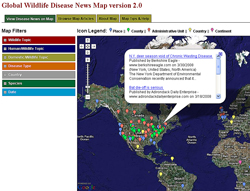 New Website Tracks Wildlife Diseases