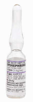 American Regent Recalls Epinephrine Ampoules