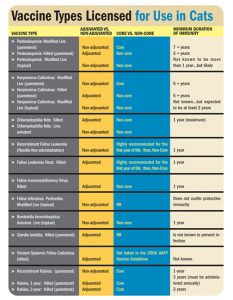 Cat Vaccine Chart