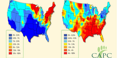CAPC forecasts higher heartworm infections in South Central, Southeastern states
