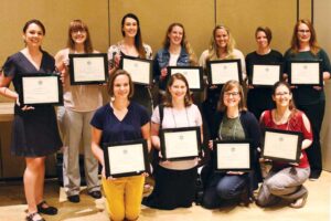 Eleven proud new members of the Academy of Veterinary Dental Technicians (AVDT) receive their certificates at the Veterinary Dental Forum in Orlando, Fla.