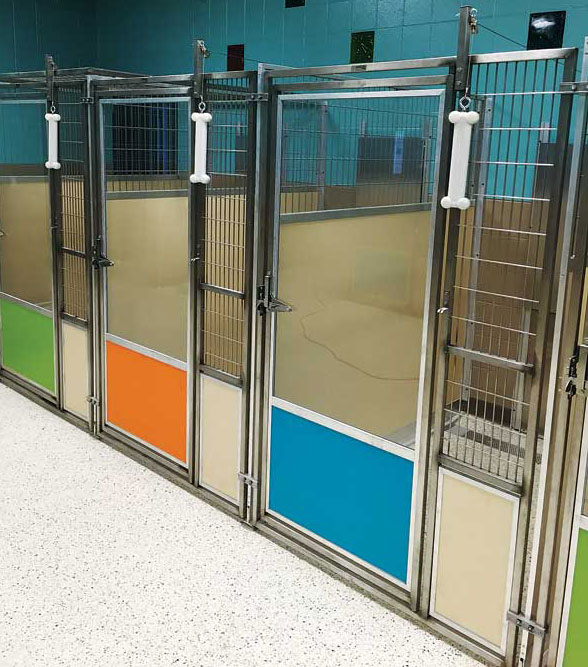 Privacy can be achieved by placing an isolation panel in either the bottom of the swing gate and/or the bottom of the fixed stall front.