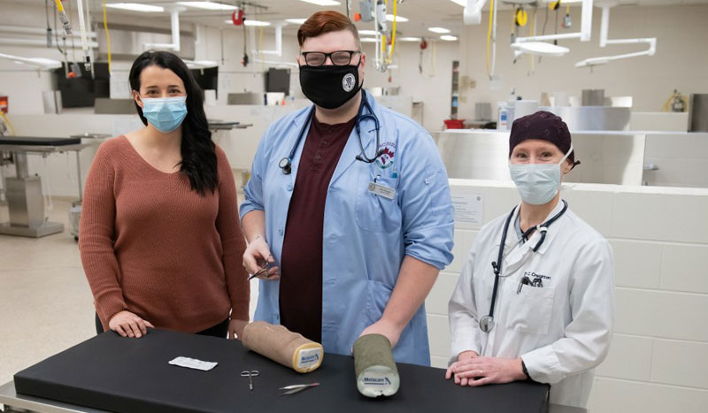 Photo courtesy AVC Boehringer Ingelheim has gifted DASIE (dog abdominal surrogate for instructional exercise) surgical models in support of the hands-on technical training of second-year students at University of Prince Edward Island (UPEI) Atlantic Veterinary College (AVC).