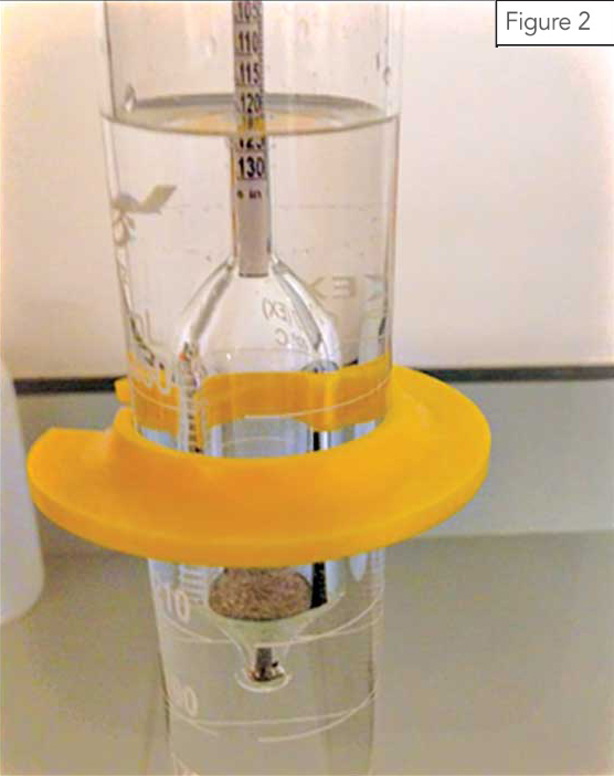 A heavy fluid hydrometer (pictured) is a common piece of equipment in parasitology diagnostics used to verify the specific gravity of media.