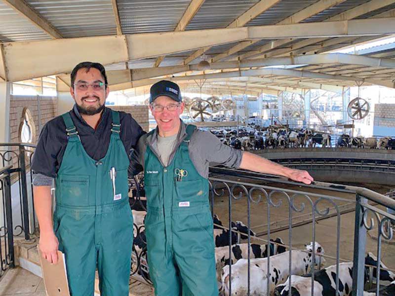 Ostrum with Dr. Jonathan Briones in Torreon, Mexico, while visiting a client.