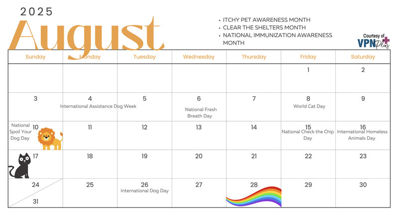 August pet-related holidays!