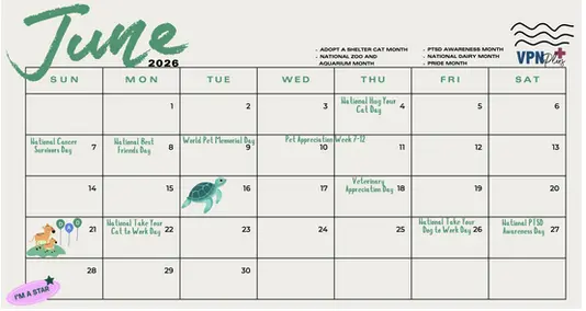 June pet-related holidays — from specific days to the whole month